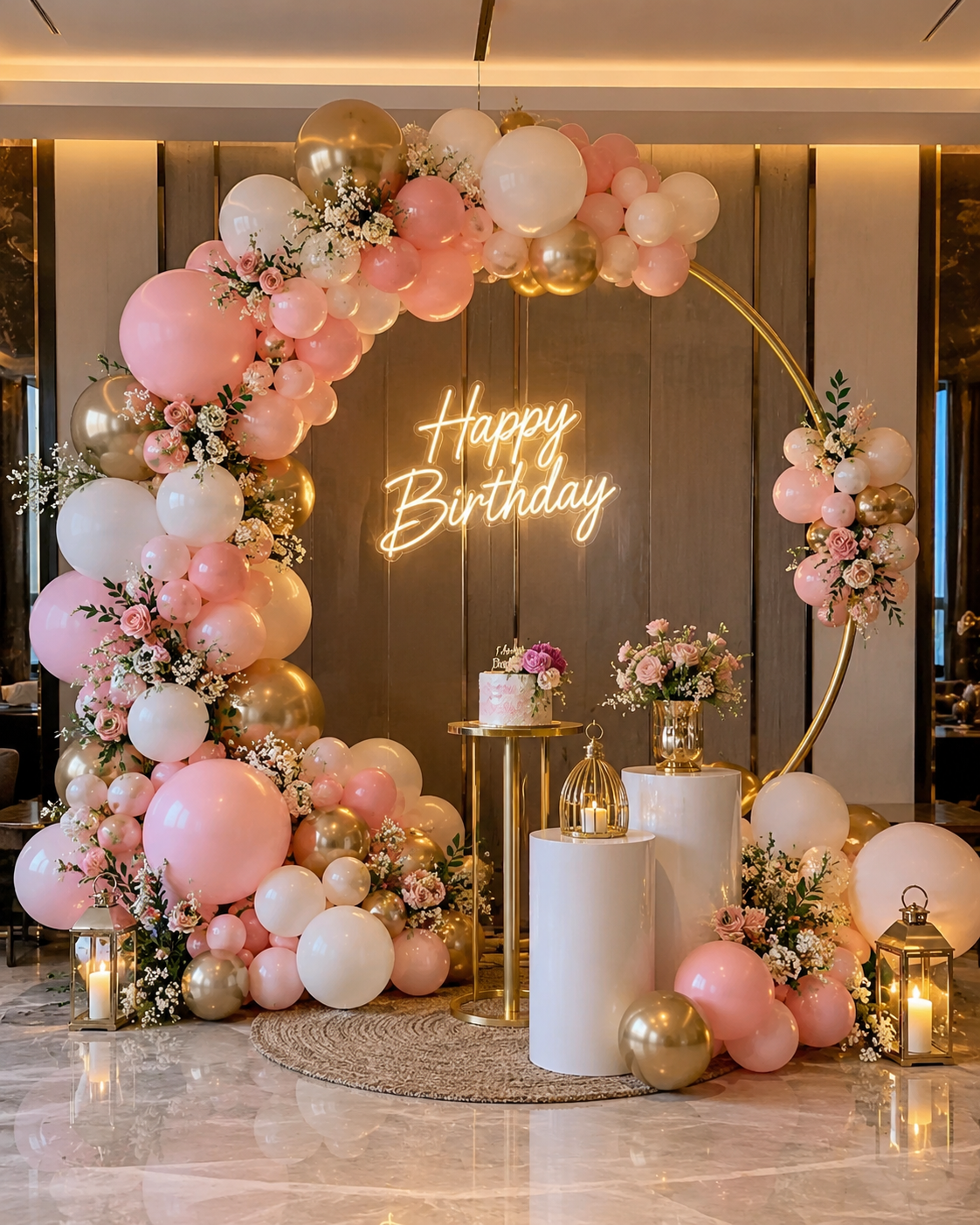 Balloon decoration setup in Jaipur